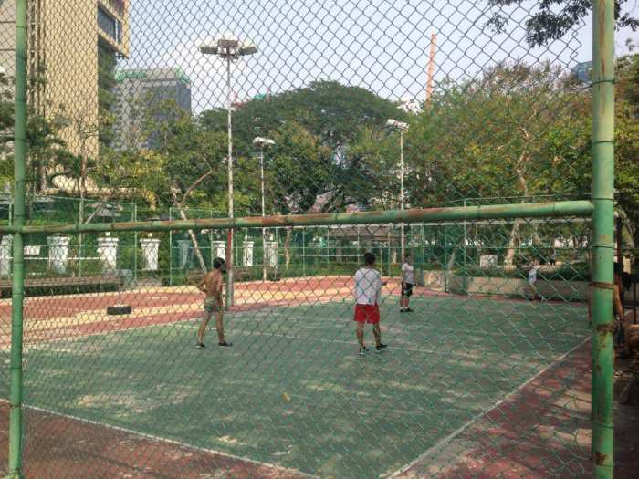 Volleyball and takraw courts